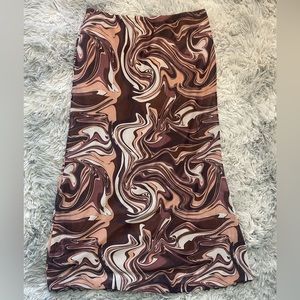 Brand: SHEIN, Brown mixed with light brown and white. Pencil skirt